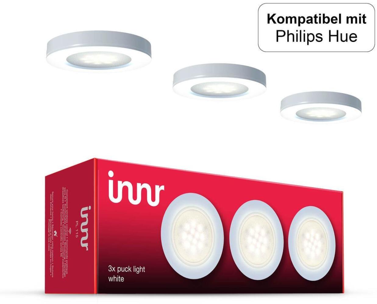 Innr Lighting PL 115 - Strahler Oberflächenbeleuchtung - 3 Glühbirne(n) - LED - 165 lm - 230 V - Silber - Weiß Bild 1