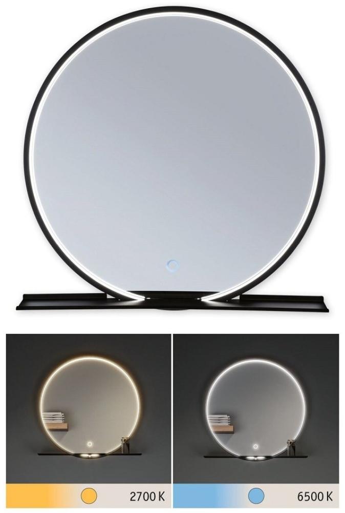 Paulmann 71090 LED Leuchtspiegel Miro IP44 Tunable White Schwarz 50cm 2700K Bild 1