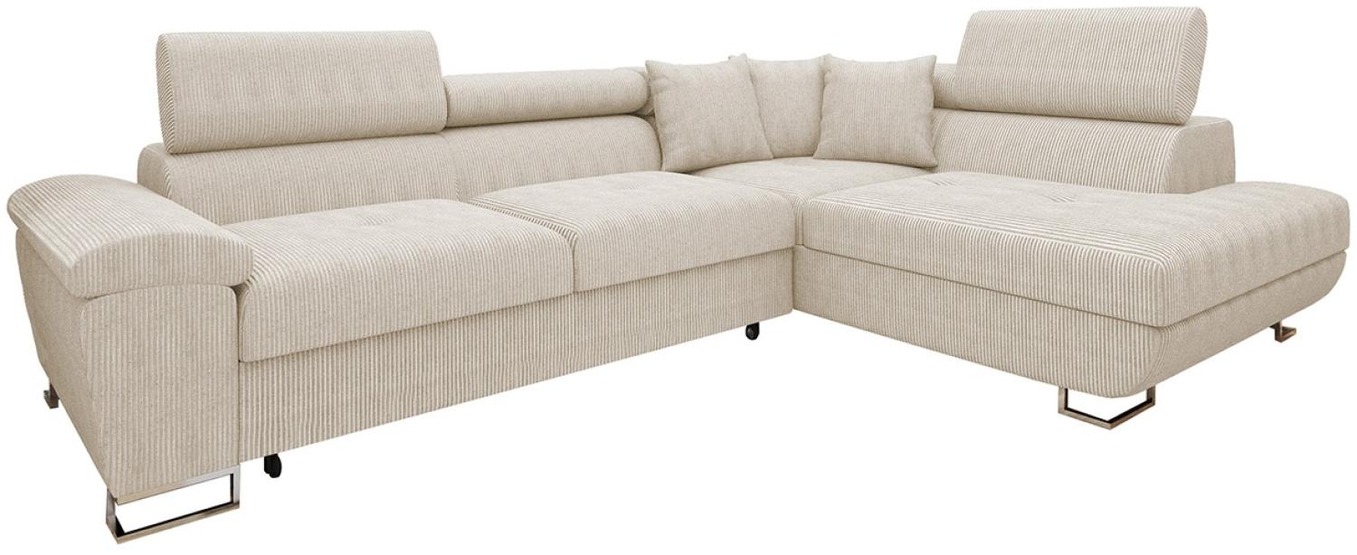 Ecksofa Cotere Cord (Farbe: Poso 100, Seite: Rechts) Bild 1