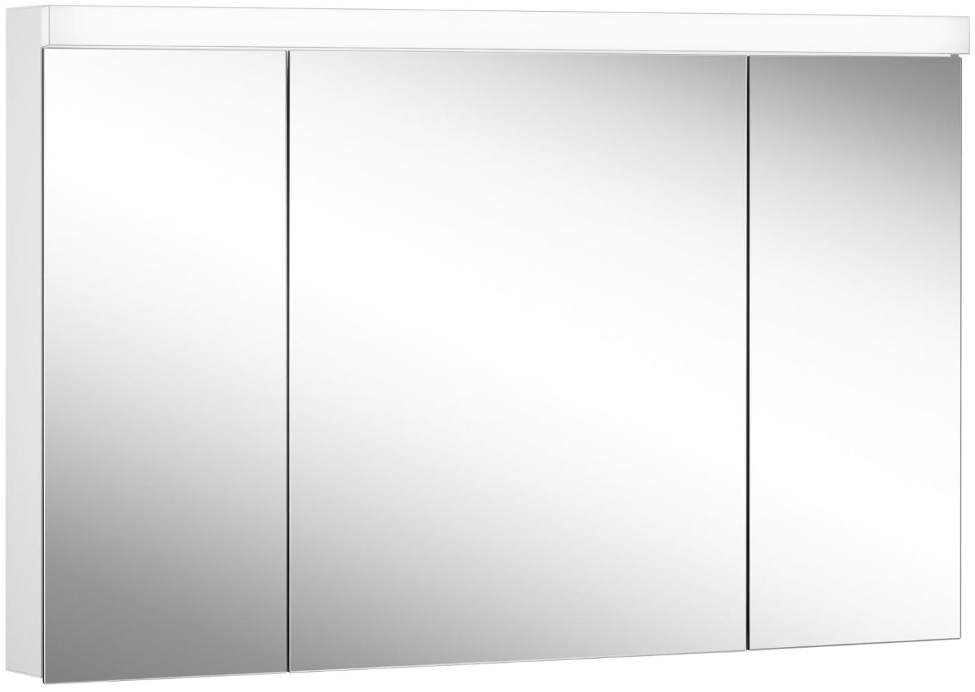 Schneider DAILY Line Ultimate LED Lichtspiegelschrank, 3 Doppelspiegeltüren, 120x74,8x13cm, 178. 121. 02. 02, Ausführung: CH-Norm/Korpus weiss - 178. 121. 01. 02 Bild 1