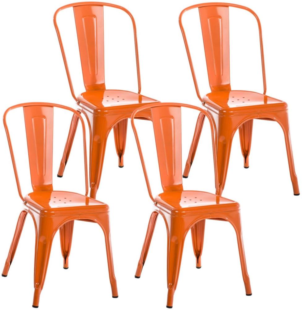 4er Set Stuhl Benedikt orange Bild 1