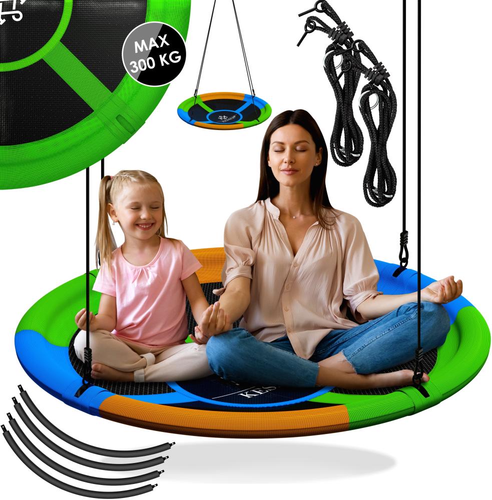 KESSER® Nestschaukel, verstellbar, Indoor - Outdoor-Schaukel für Kinder & Erwachsene, 100cm, Bunt Bild 1