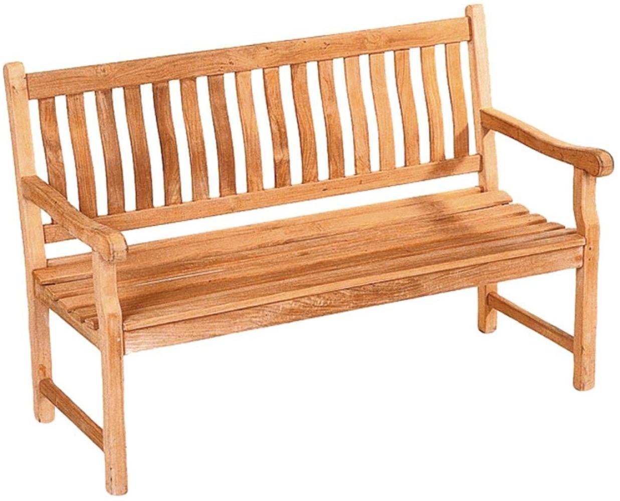 YOURSOL by deVries Bank Mendip, Sitzbreite 130 - 180 cm, Teak natur, witterungsbeständig, Gartenbank Bild 1