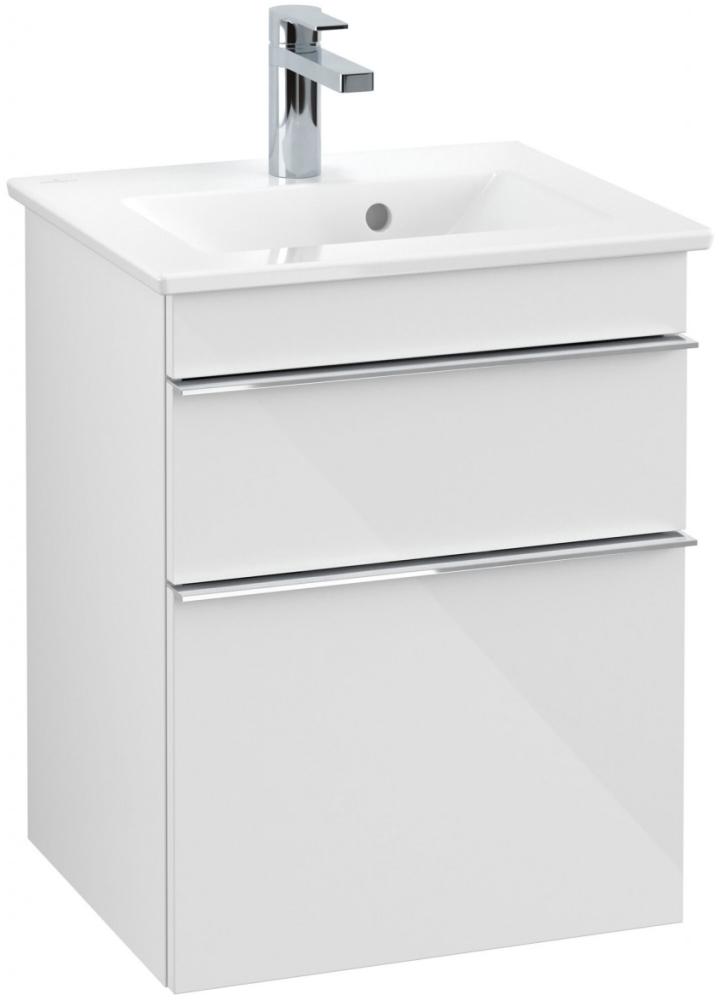 Villeroy & Boch VENTICELLO Waschtischunterschrank 46 cm breit, Weiß, Griff Chrom Bild 1