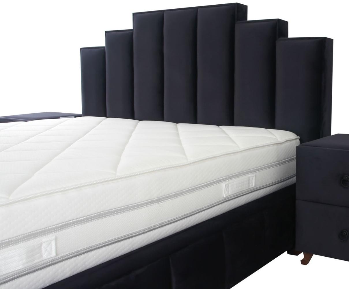 Casa Padrino Luxus Doppelbett Lila / Braun - Verschiedene Größen - Modernes Bett mit Matratze - Schlafzimmer Möbel Bild 1