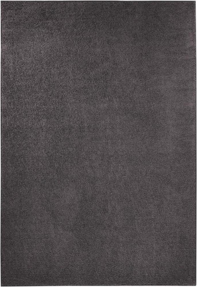 Kurzflor Teppich Pure Uni Anthrazit - 160x240x1,3cm Bild 1