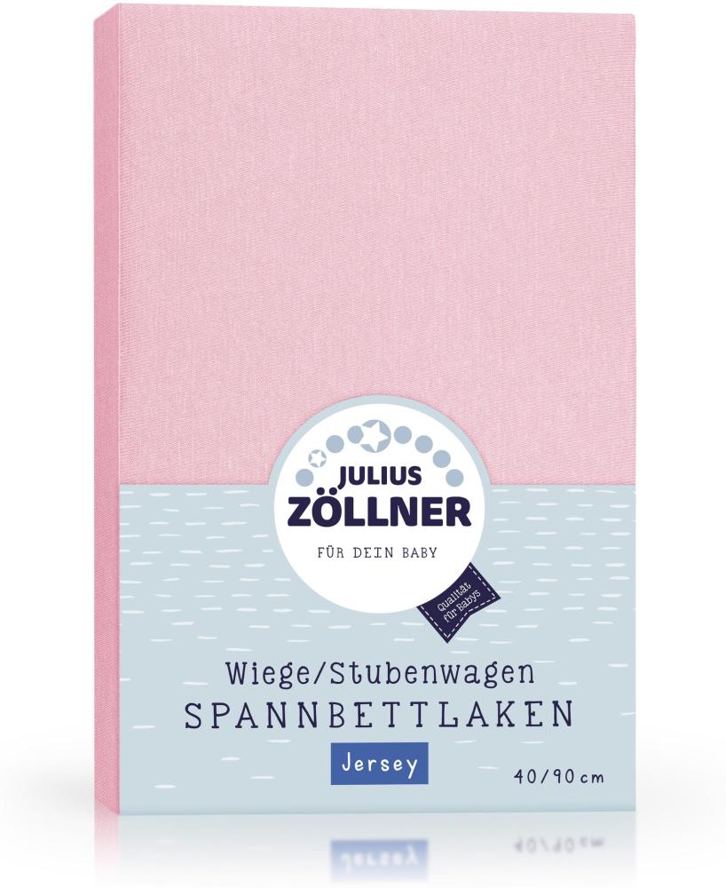 Julius Zöllner Spannbettlaken Jersey rosa,40x90cm Bild 1