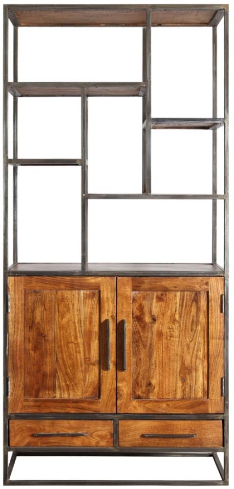 Standregal massiv Akazienholz 90 x 200 cm nougatfarben OKLAHOMA 71907336 Bild 1