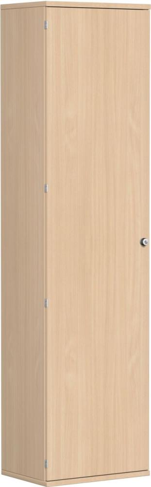 Garderobenschrank mit ausziehbarem Garderobenhalter, 60x42x230cm, Buche Bild 1