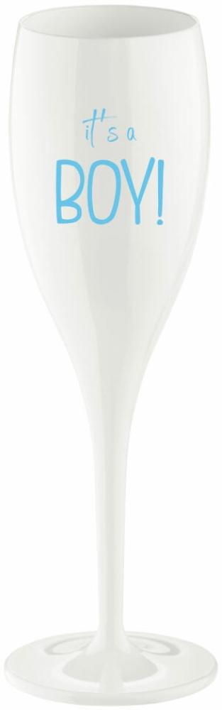 Koziol Sektglas Cheers No. 1 It S A Boy, Kunststoff, Cotton White, 100 ml, 4033525 Bild 1