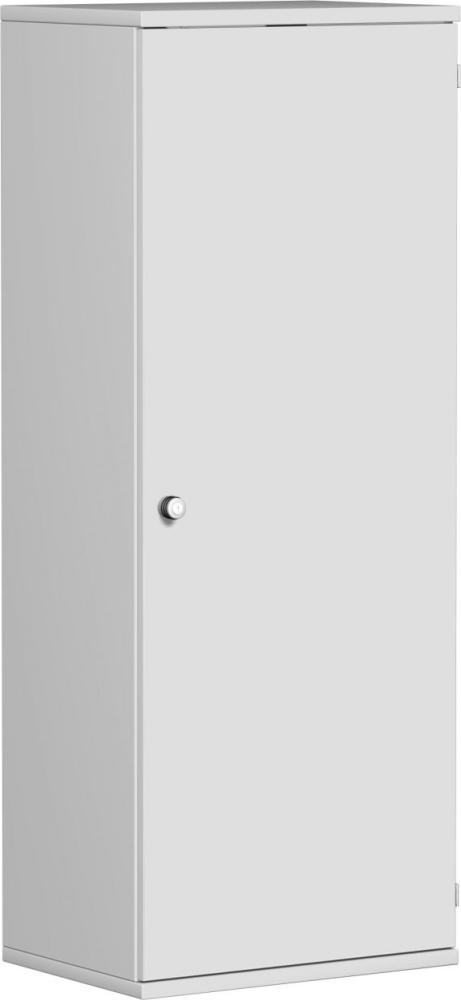 Garderobenschrank mit ausziehbarem Garderobenhalter, 60x42x154cm, Lichtgrau Bild 1