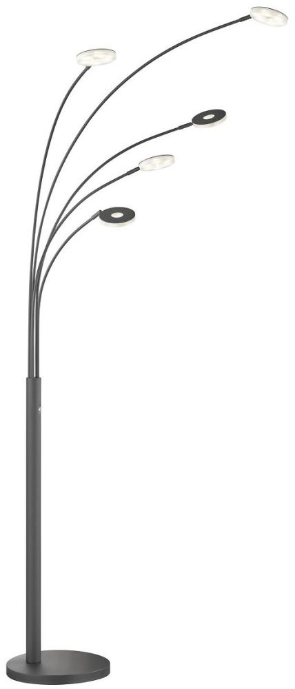 Fischer & Honsel 40402 LED Stehleuchte Dent 5-flammig sandschwarz tunable white Bild 1