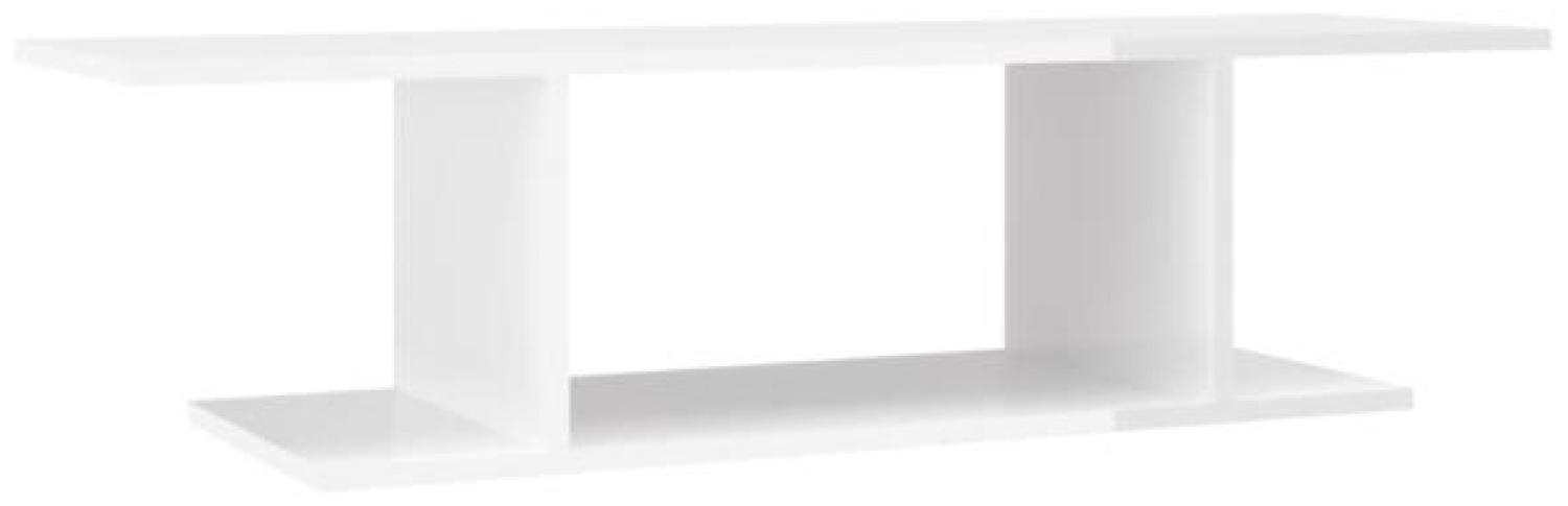 vidaXL TV-Wandschrank Hochglanz-Weiß 103x30x26,5 cm Bild 1
