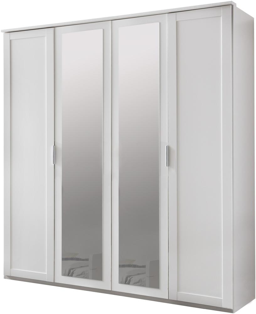 Drehtürenschrank >NADJA< (BxH: 180x208 cm) in WEISS - 180x208cm (BxH) Bild 1