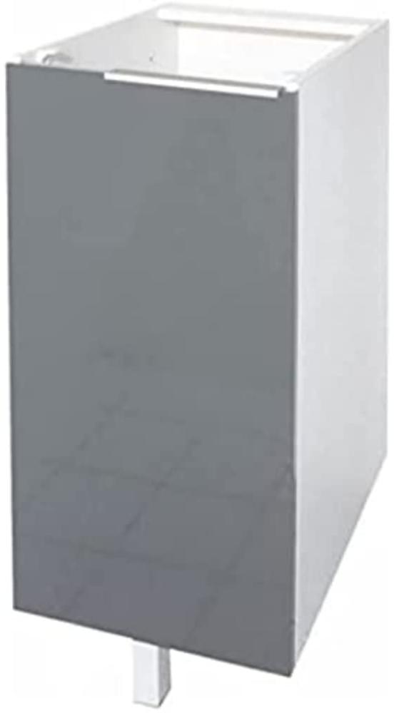 Berlioz Creations CP3BG Unterschrank für Küche mit 1 Tür, in grauem Hochglanz, 30 x 52 x 83 cm, 100 Prozent französische Herstellung Bild 1