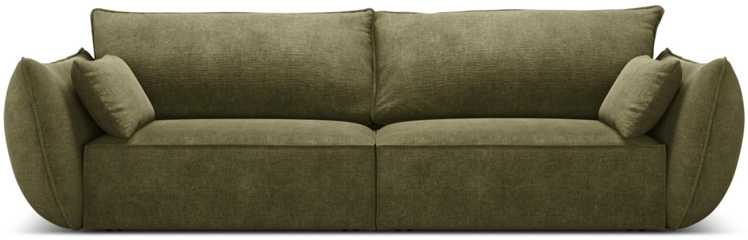 Micadoni 3-Sitzer Sofa Kaelle | Bezug Green | Beinfarbe Black Plastic Bild 1