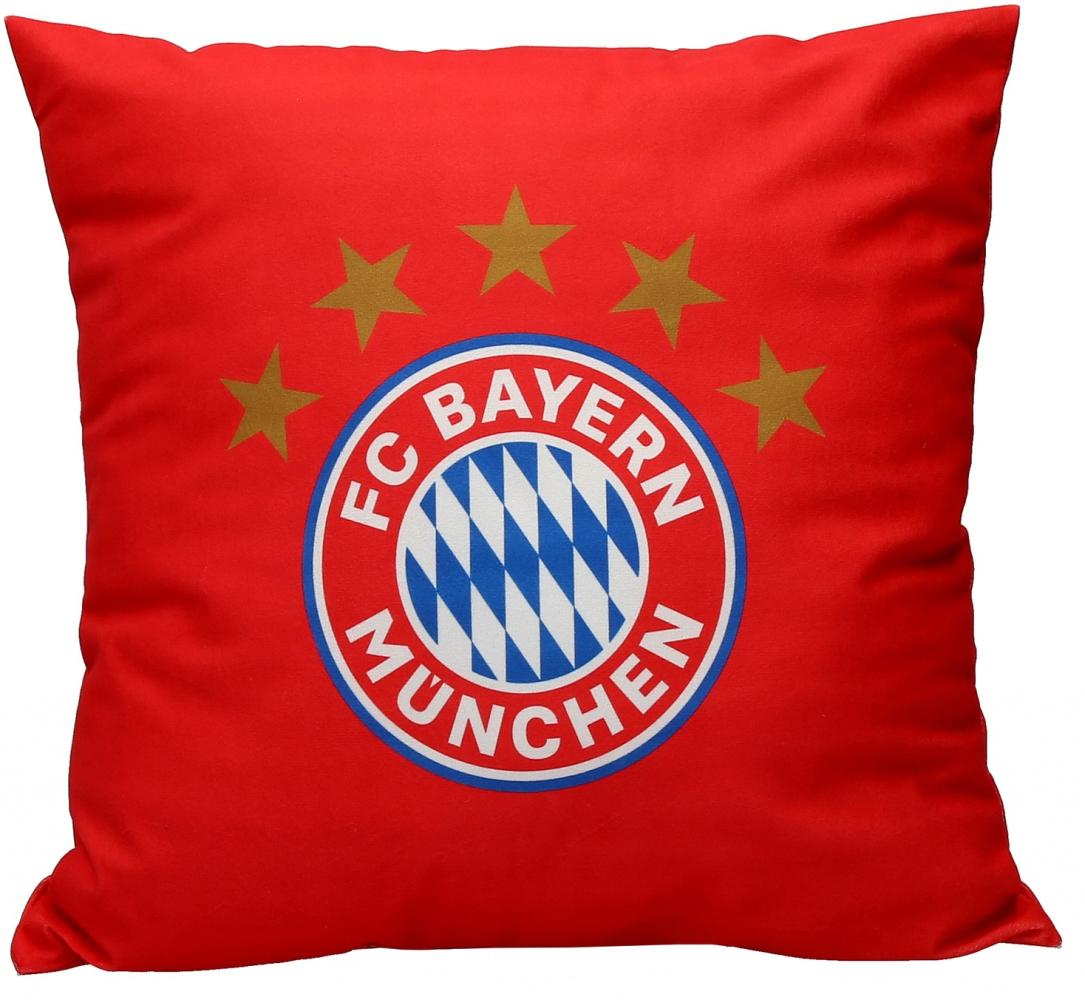 FC Bayern München Kissen mit Wendemotiv 40x40cm rot/weiß Bild 1