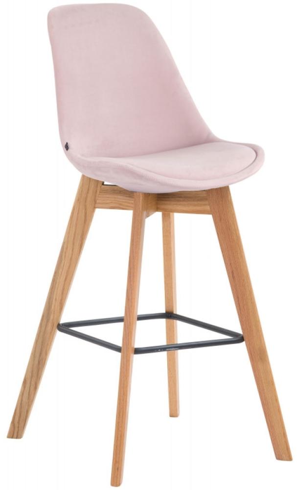 Barhocker Metz Samt natura, pink Bild 1