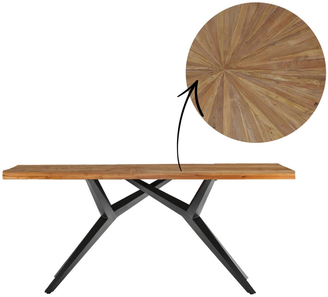 Tisch Tables & Co. Teak und Metall 160 x 90 x 76 cm Schwarz Bild 1
