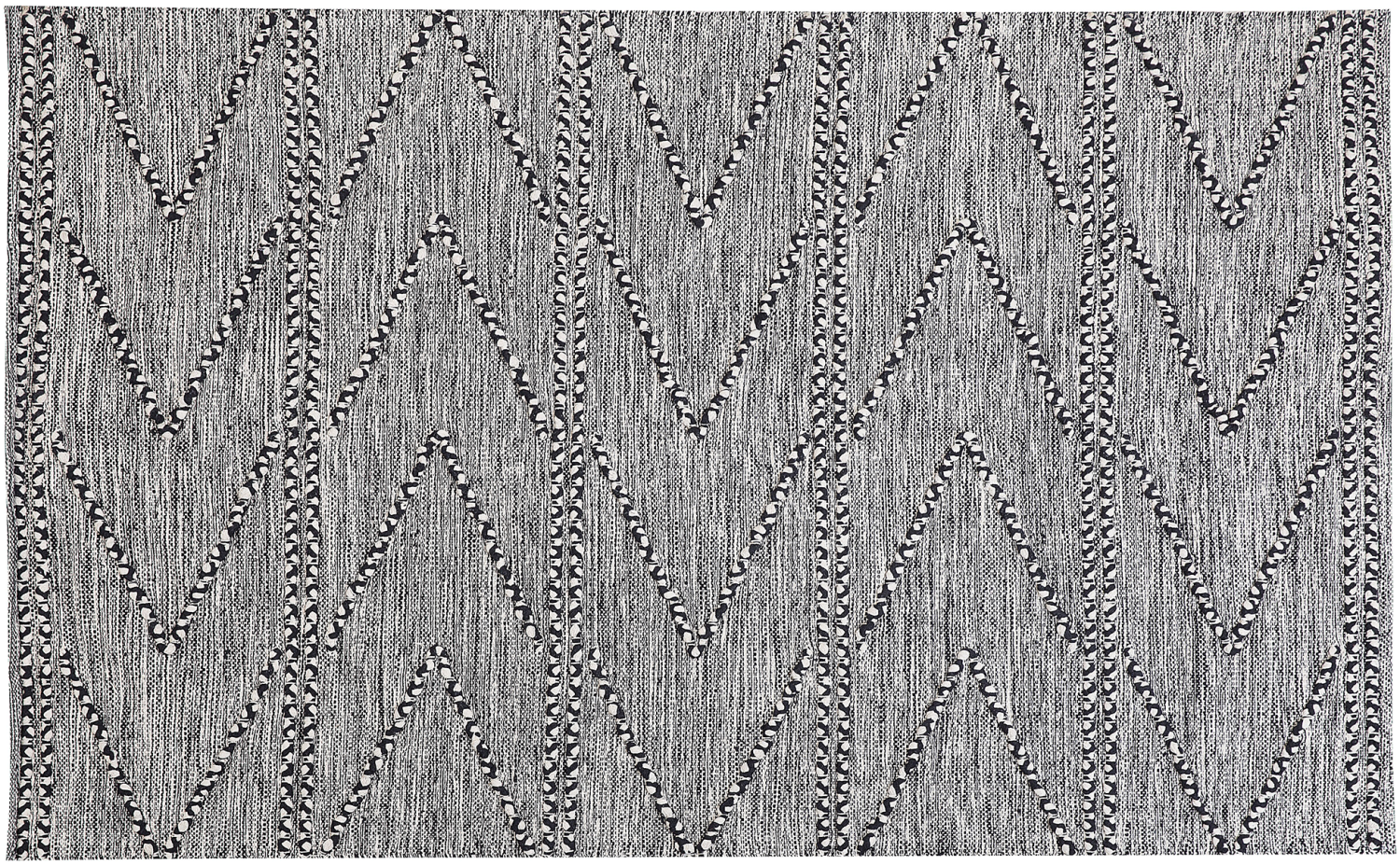 Teppich schwarz/weiß 140 x 200 cm Kurzflor TERMAL Bild 1