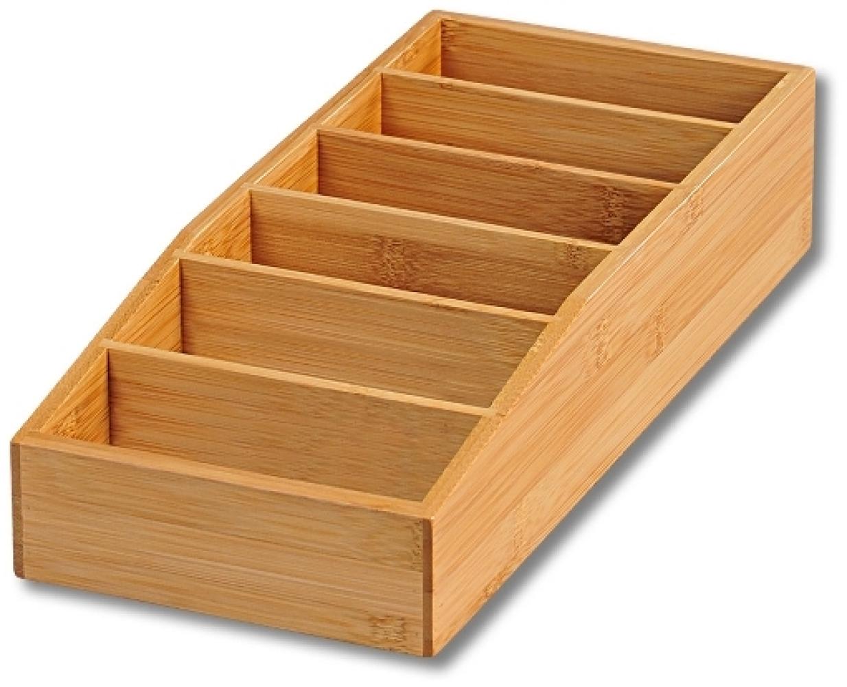 KESPER 70822 Aufbewahrungsbox aus Bambus 15 x 35 x 7 cm für Tütensuppen oder -saucen Bild 1