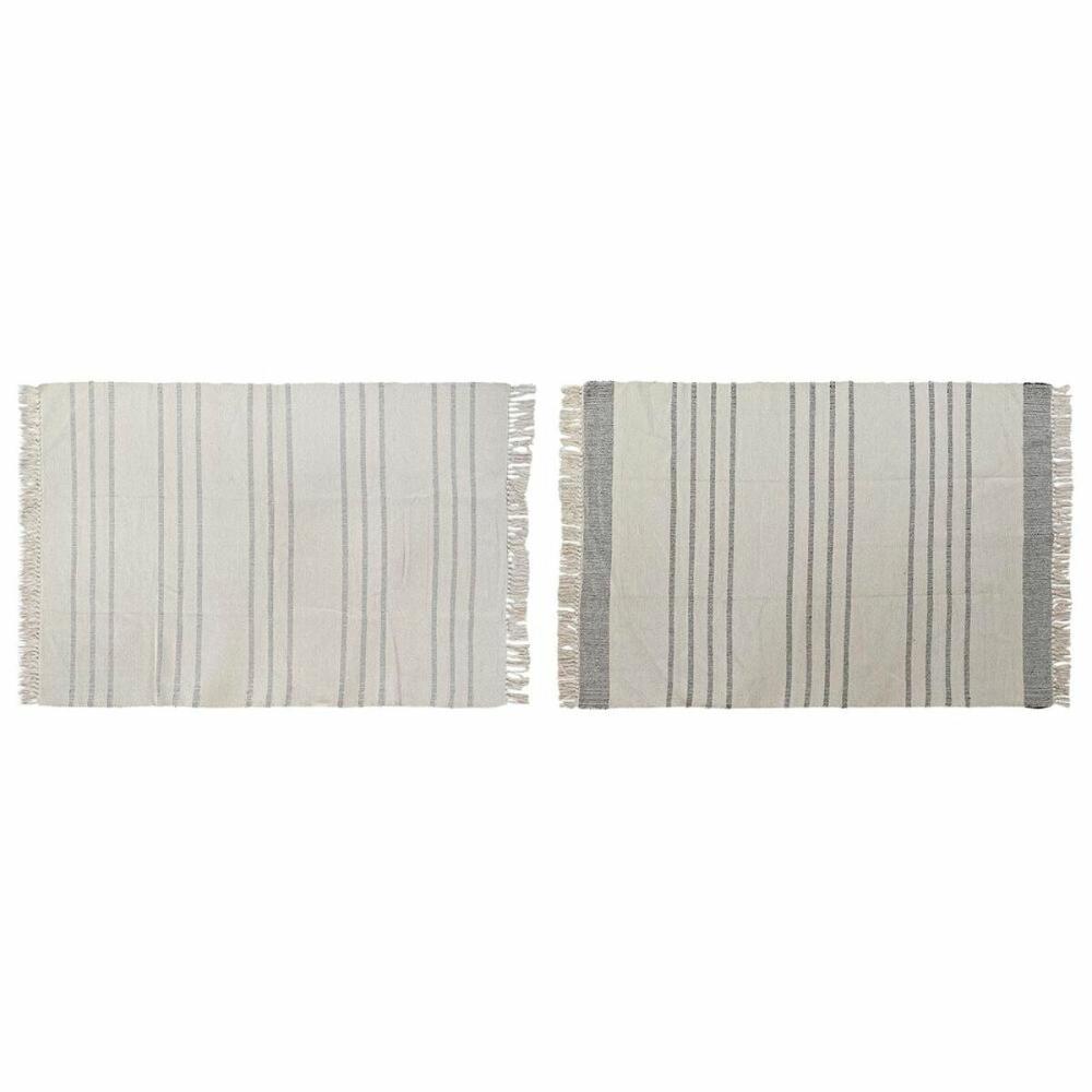Teppich DKD Home Decor 120 x 180 x 0,75 cm Grau Polyester Weiß Randbereich Boho (2 Stück) Bild 1