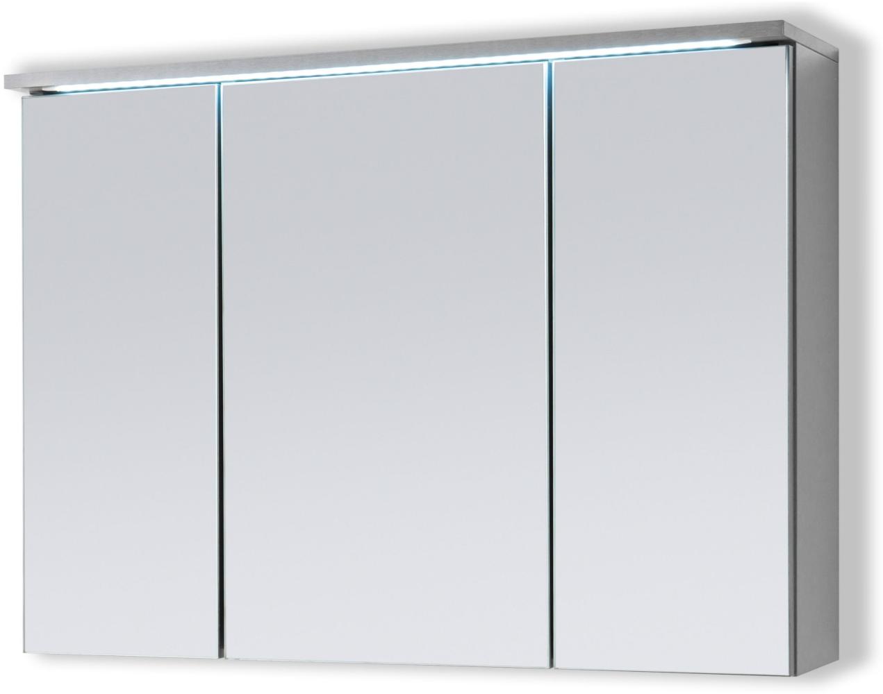 AILEENSTORE Spiegelschrank Badmöbel mit Beleuchtung DUO 100 cm LED GRAU Bild 1