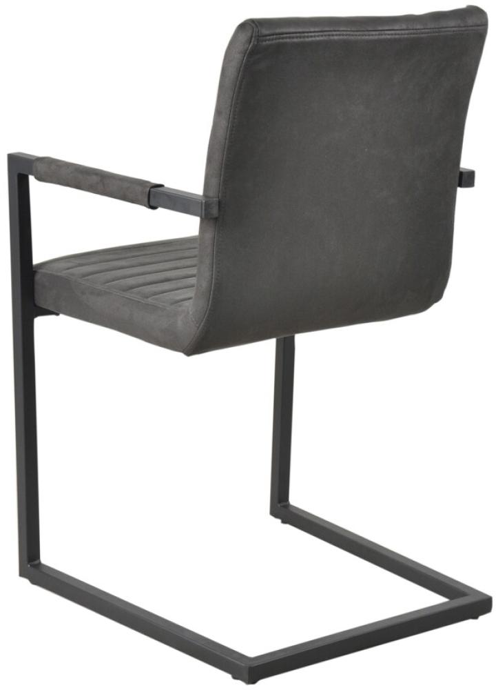 Sit Möbel Sit&Chairs Schwingstuhl, 2er-Set L = 55 x B = 57 x H = 89 cm Bezug anthrazit, Gestell antikschwarz Bild 1