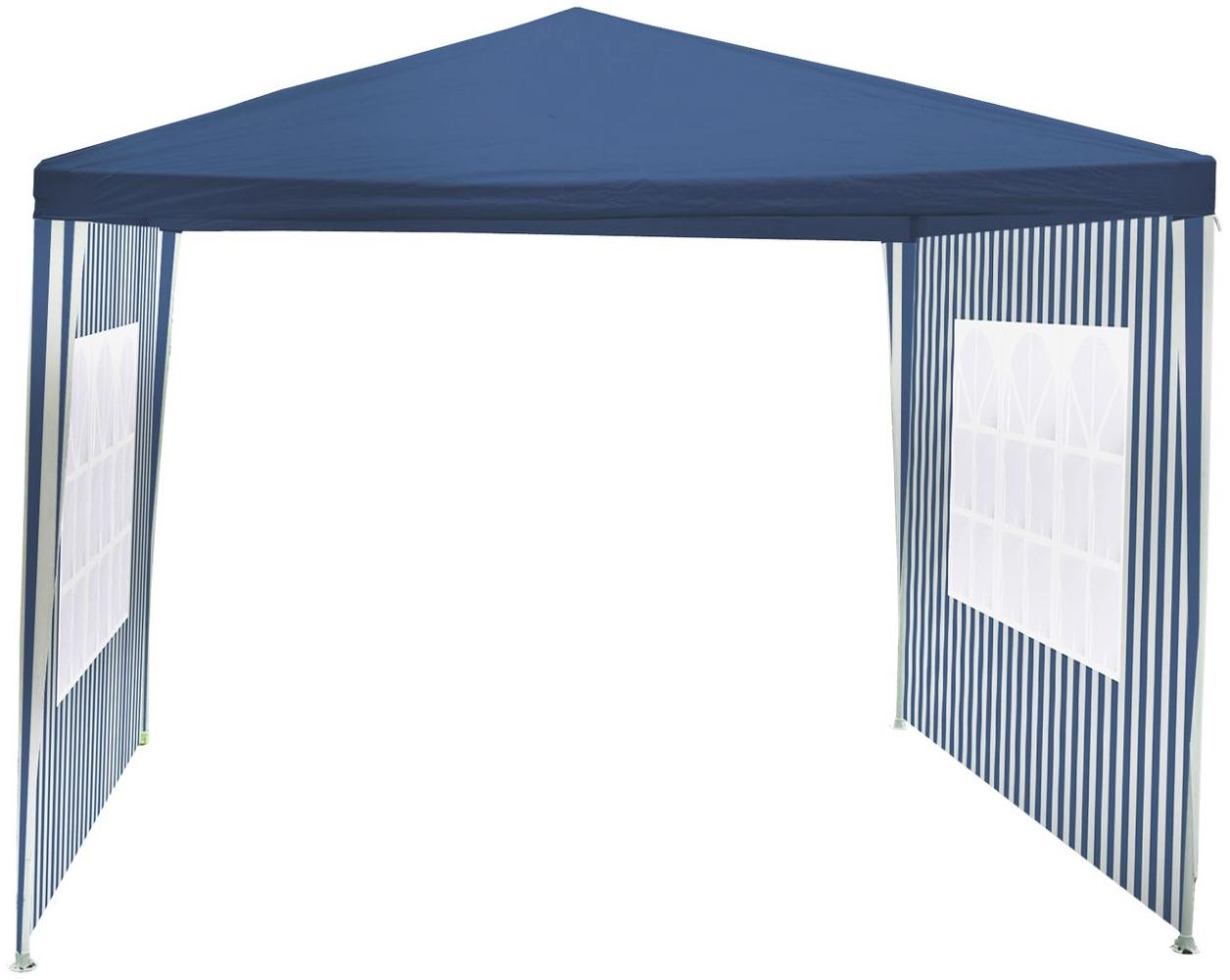 BURI Gartenpavillon Blau 3x3m Pavillon Partyzelt Gartenzelt Zelt wasserabweisend Bild 1
