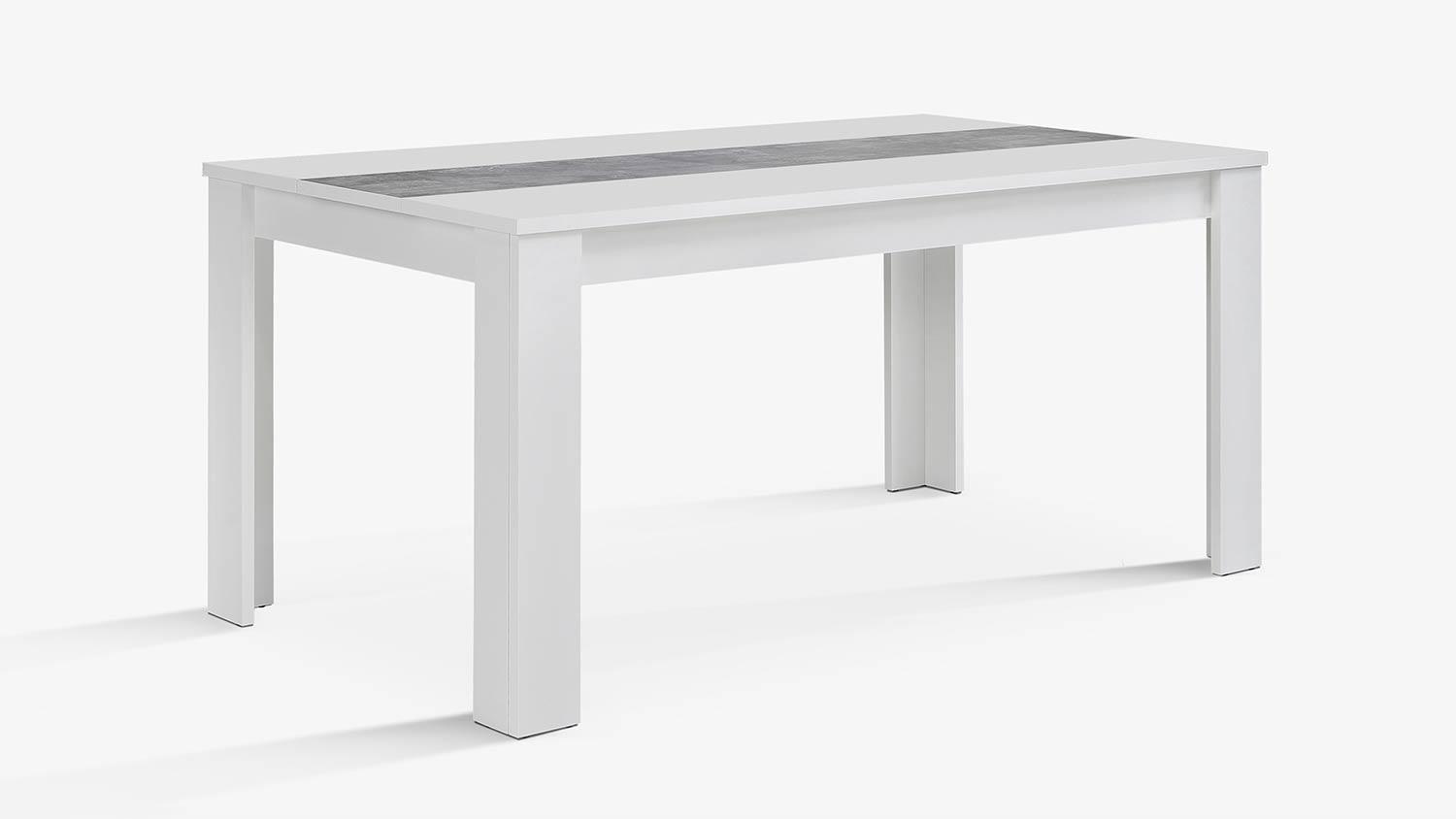 Esstisch DINING TABLES weiß EST40 mit Betonoptik 160x90 Bild 1