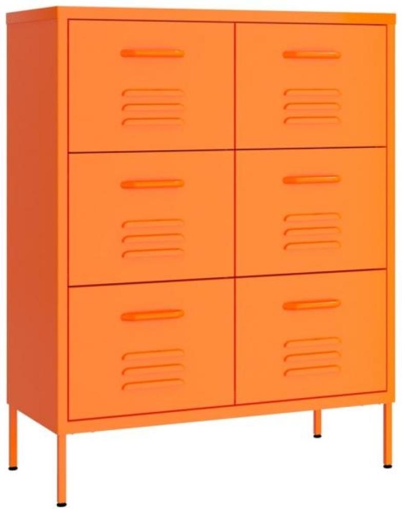 vidaXL Schubladenschrank Orange 80x35x101,5 cm Stahl Bild 1