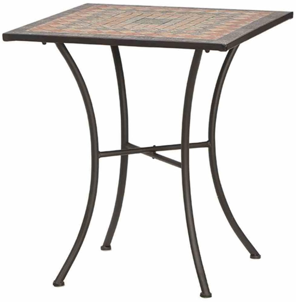 Gartentisch >Prato< in matt schwarz, mehrfarbig - 64x69,5x64 (BxHxT) Bild 1