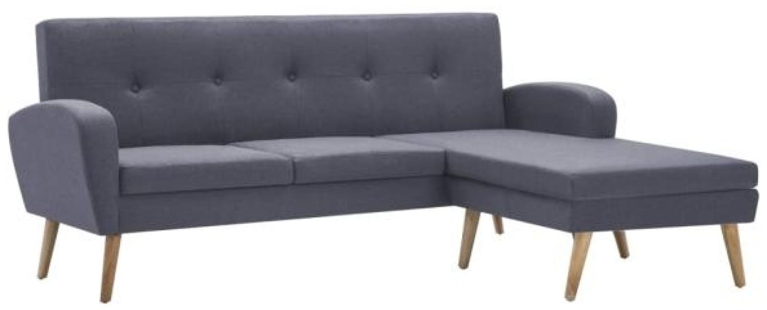 vidaXL Sofa in L-Form Stoffbezug 186 x 136 x 79 cm Hellgrau Bild 1
