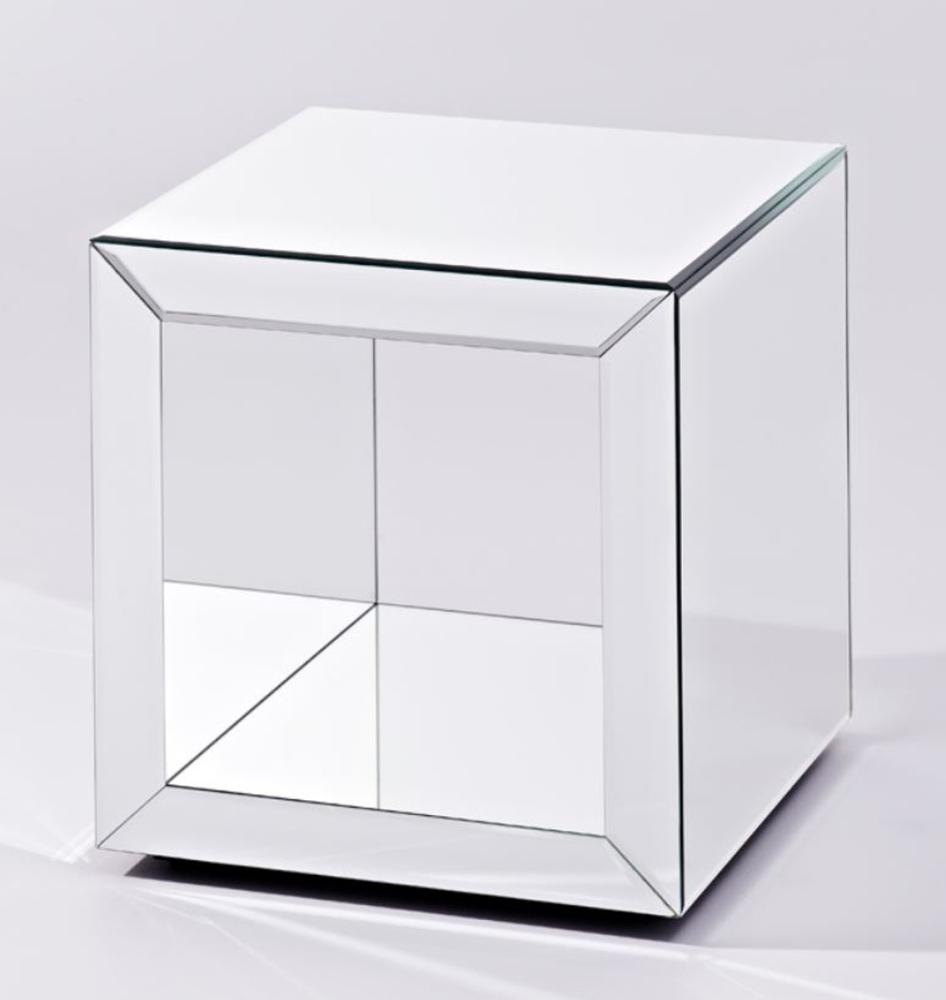 Casa Padrino Luxus Spiegelglas Beistelltisch im Würfel Design 46 x 46 x H. 48 cm - Designer Wohnzimmermöbel Bild 1