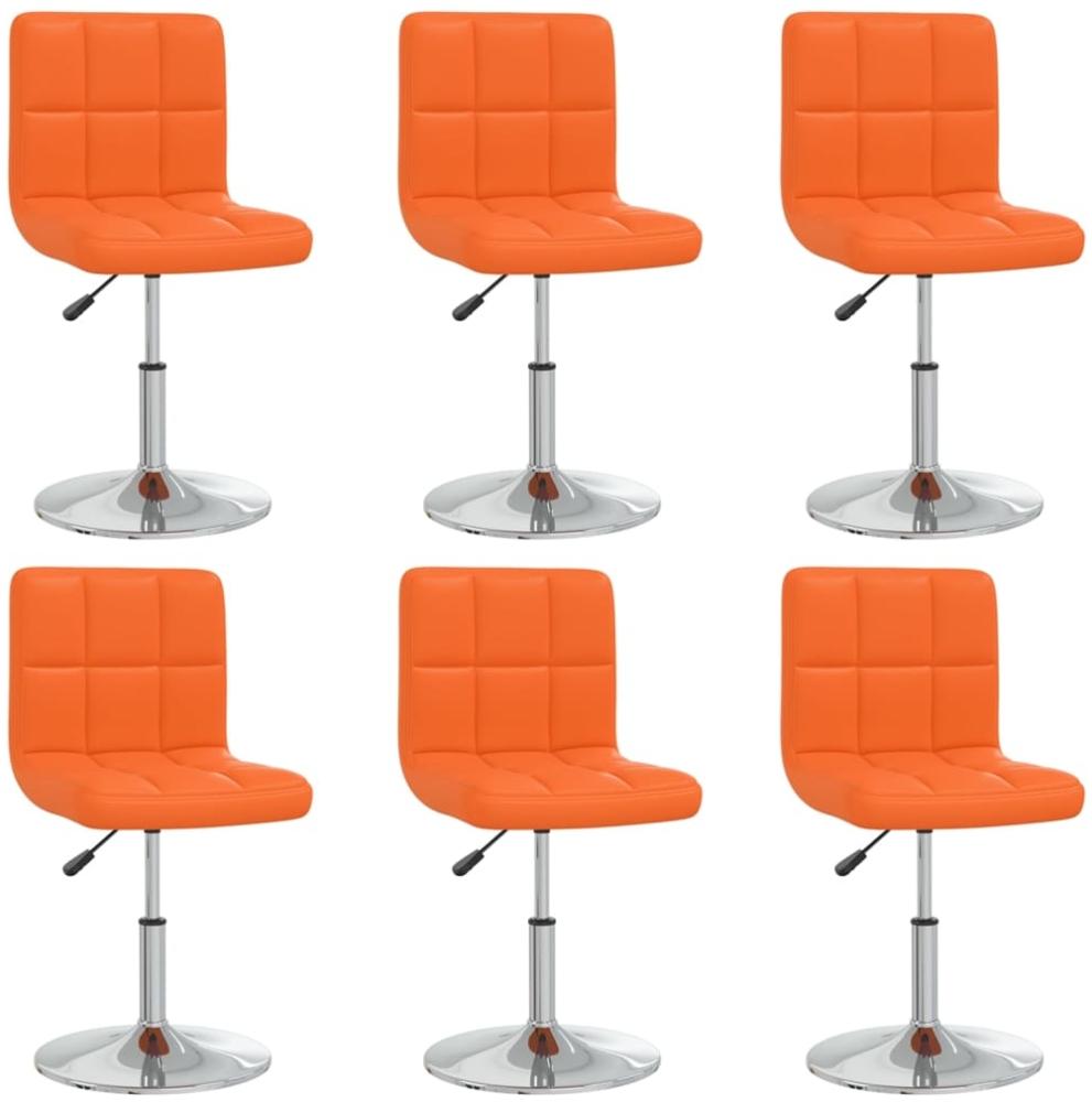 vidaXL Esszimmerstühle 6 Stk. Orange Kunstleder [3087435] Bild 1