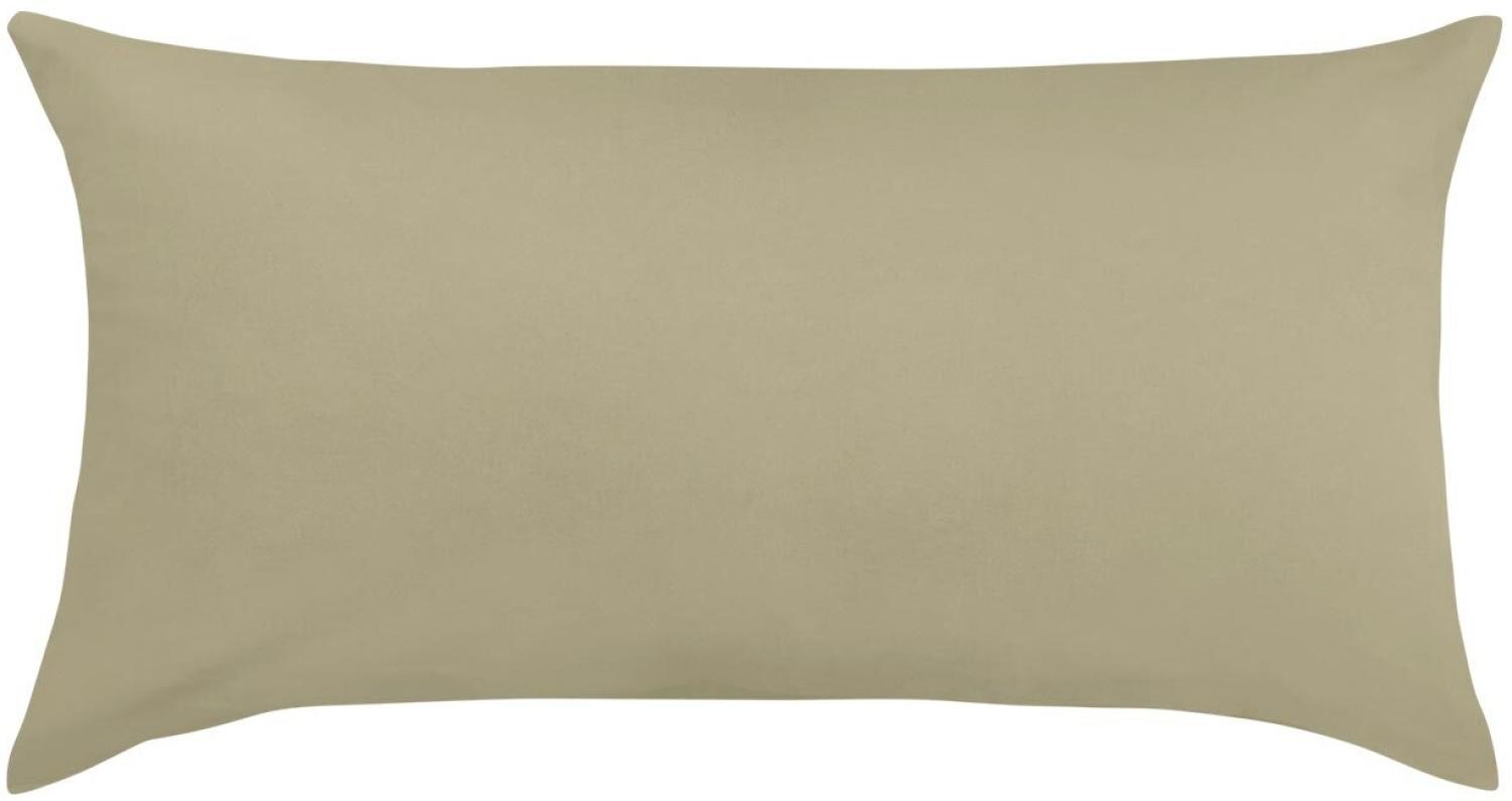Traumschlaf Uni Mako-Satin Kissenbezüge | 40x60 cm | cappucino Bild 1