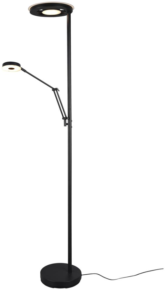 LED Deckenfluter BARRIE mit Leselampe verstellbar Schwarz 181cm Bild 1