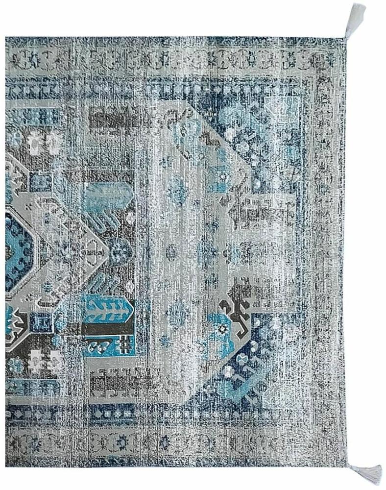 Teppich DKD Home Decor Antiker Finish Blau Baumwolle Araber (120 x 180 x 1 cm) Bild 1