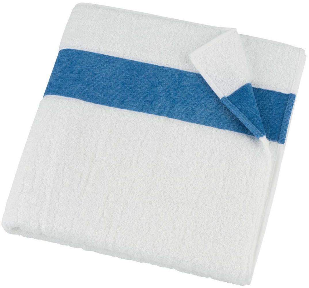 Feiler Handtücher Exclusiv mit Chenillebordüre | Badetuch 100x150 cm | jeansblau Bild 1