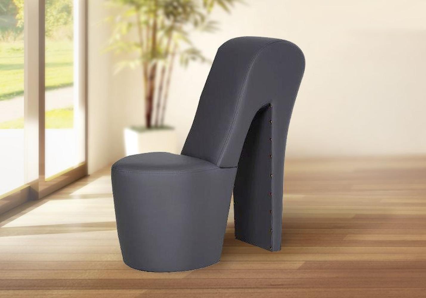 Schuhsessel DESIGNER Sessel - DONNA / Grau - High Heel Sessel Bild 1