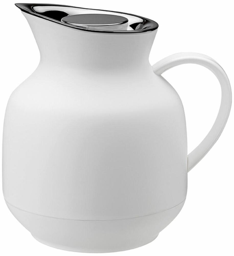 Stelton Isolierkanne Amphora für Tee, Teekanne mit Glaseinsatz, Thermokanne, Kunststoff, Soft White, 1 Liter, 222 Bild 1