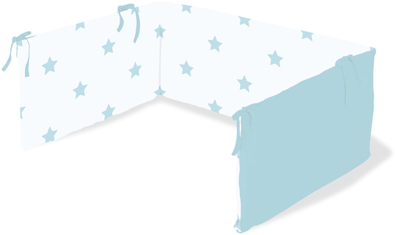 Pinolino 'Sternchen' Nestchen für Kinderbetten hellblau Bild 1
