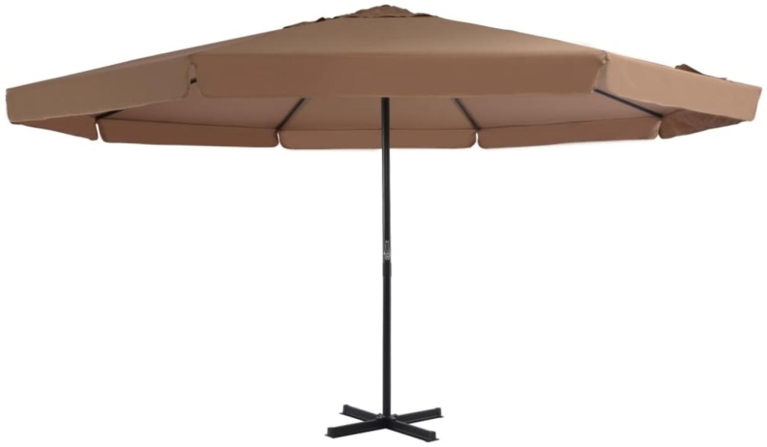 vidaXL Sonnenschirm mit Aluminium-Mast 500 cm Taupe Bild 1