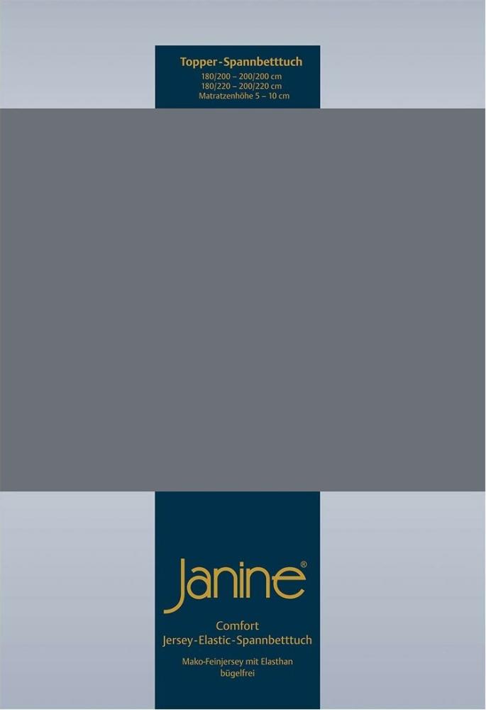 Janine Topper Comfort Jersey Spannbetttuch | 90x190 cm - 100x220 cm | opalgrau Bild 1