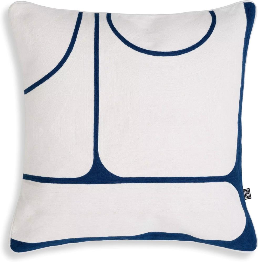 EICHHOLTZ Zierkissen Cushion Sabrosa white blue Bild 1