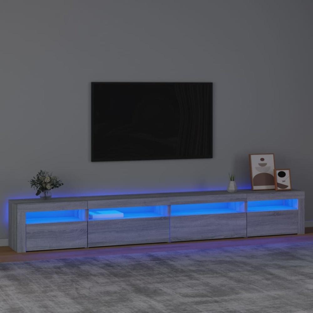TV-Schrank mit LED-Leuchten Grau Sonoma [3152752] Bild 1