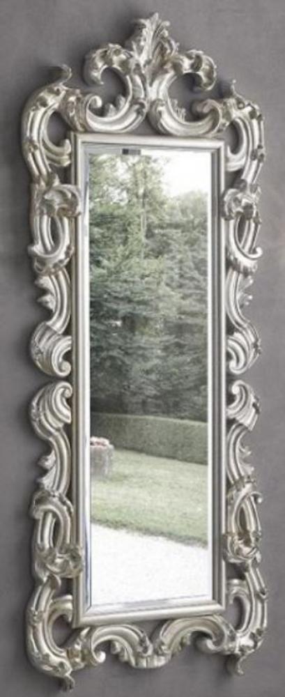 Casa Padrino Luxus Barock Spiegel Silber 86 x 8 x H. 203 cm - Barock Garderobenspiegel - Möbel im Barockstil Bild 1