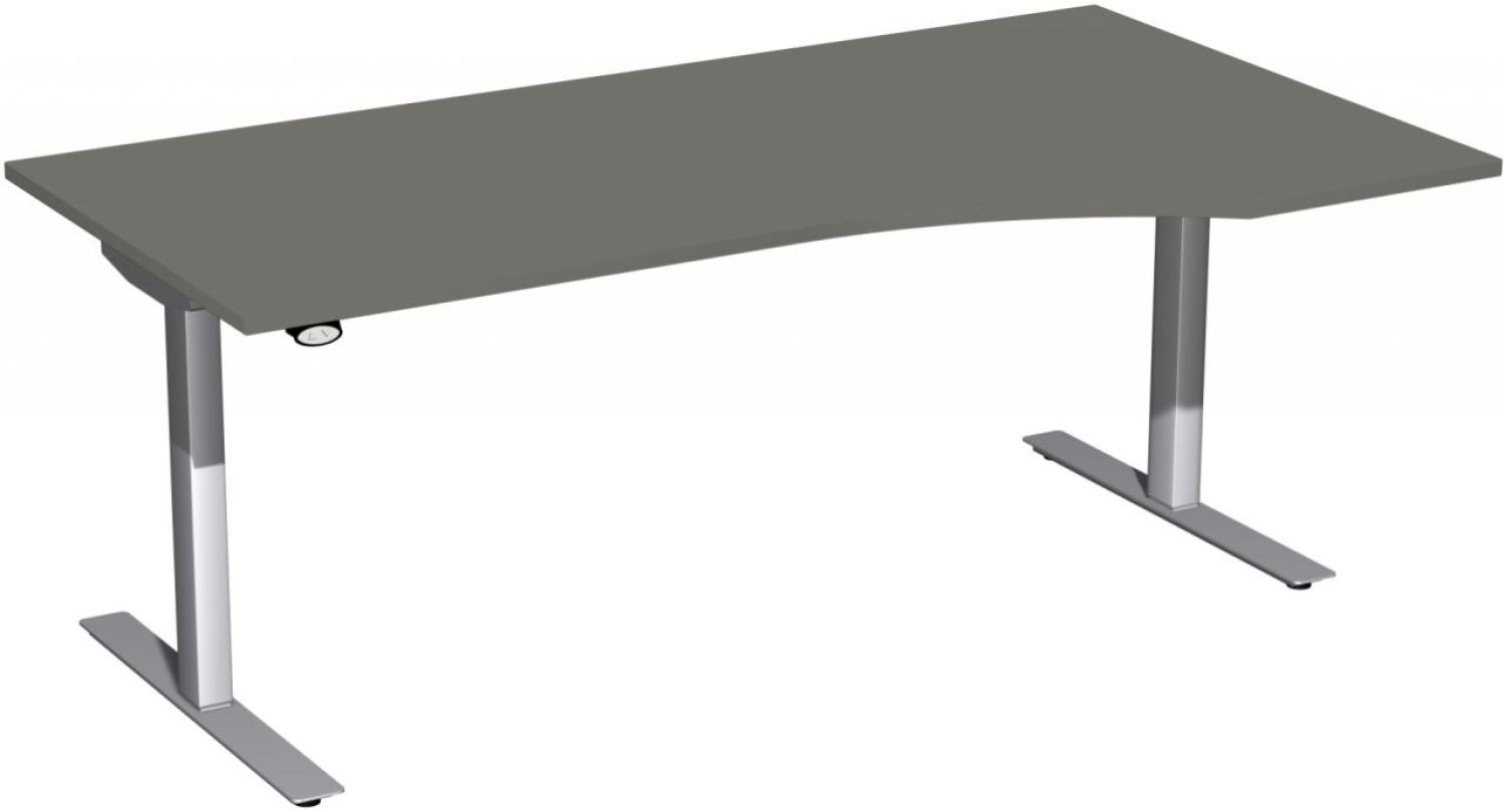 Elektro-Hubtisch 'Flex' rechts, höhenverstellbar, 180x100x68-116cm, Graphit / Silber Bild 1
