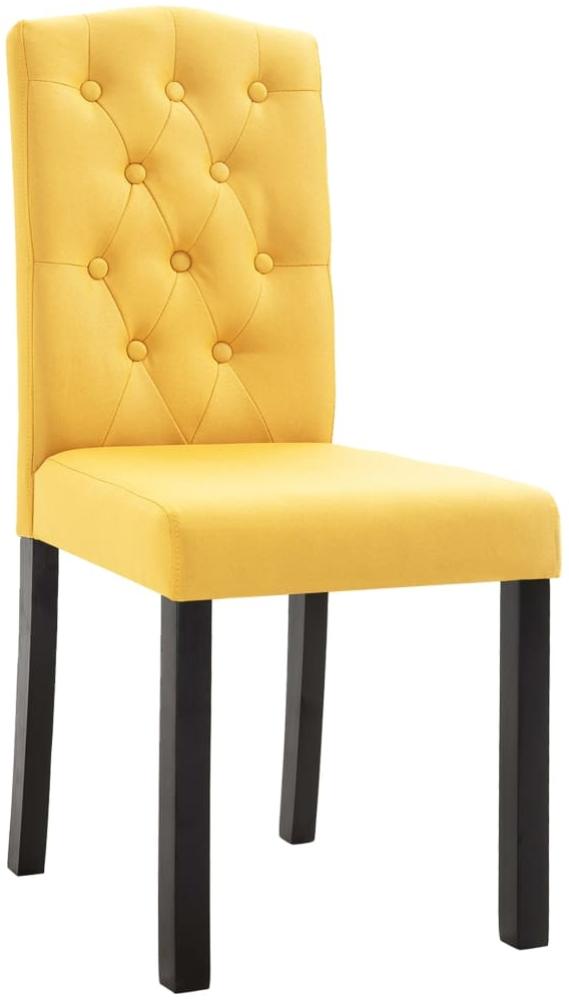vidaXL Esszimmerstühle 4 Stück Gelb Stoff [249008] Bild 1