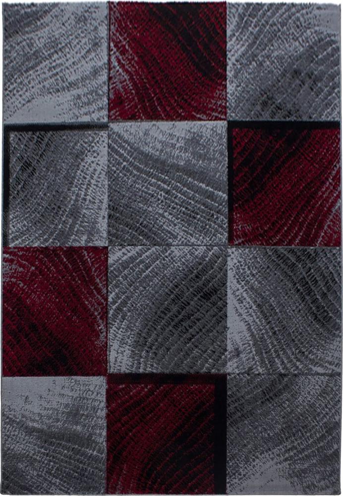 Kurzflor Teppich Pago rechteckig - 160x230 cm - Rot Bild 1